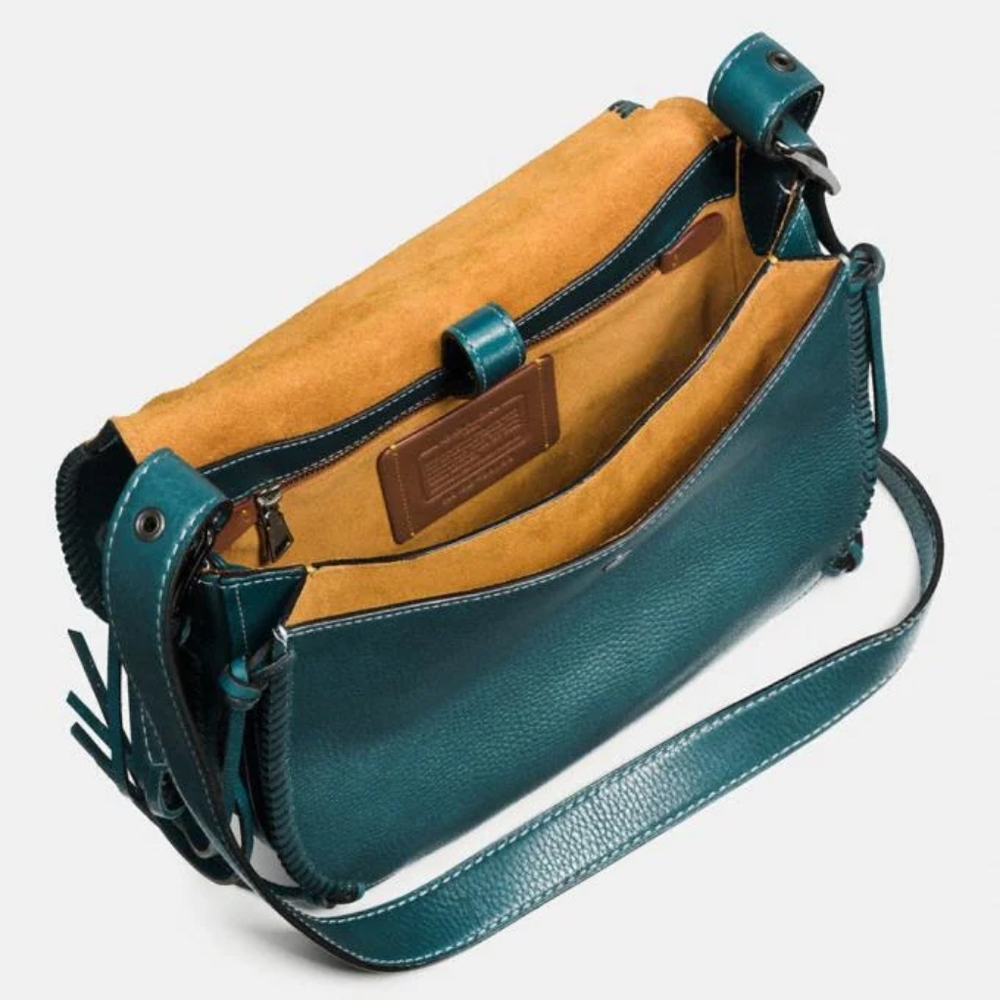 💫1941 Saddle bag with whiplash details HTF Mineral Mineral color! - Picture 3 of 6